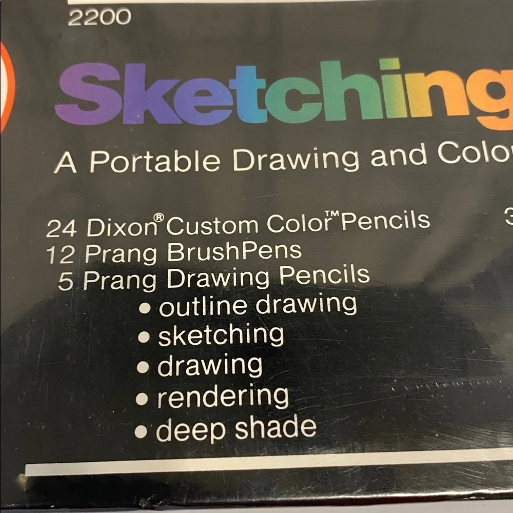 Prang Sketching Case Portable Drawing and Color Rendering Kit Vintage NIP